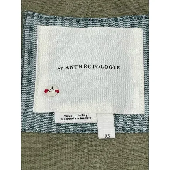 Anthropologie Quilted Bomber Jacket  size XS olive green worn on TV - Picture 9 of 11